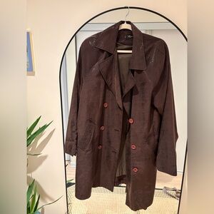 Brown Snakeskin Trenchcoat Made In Korea